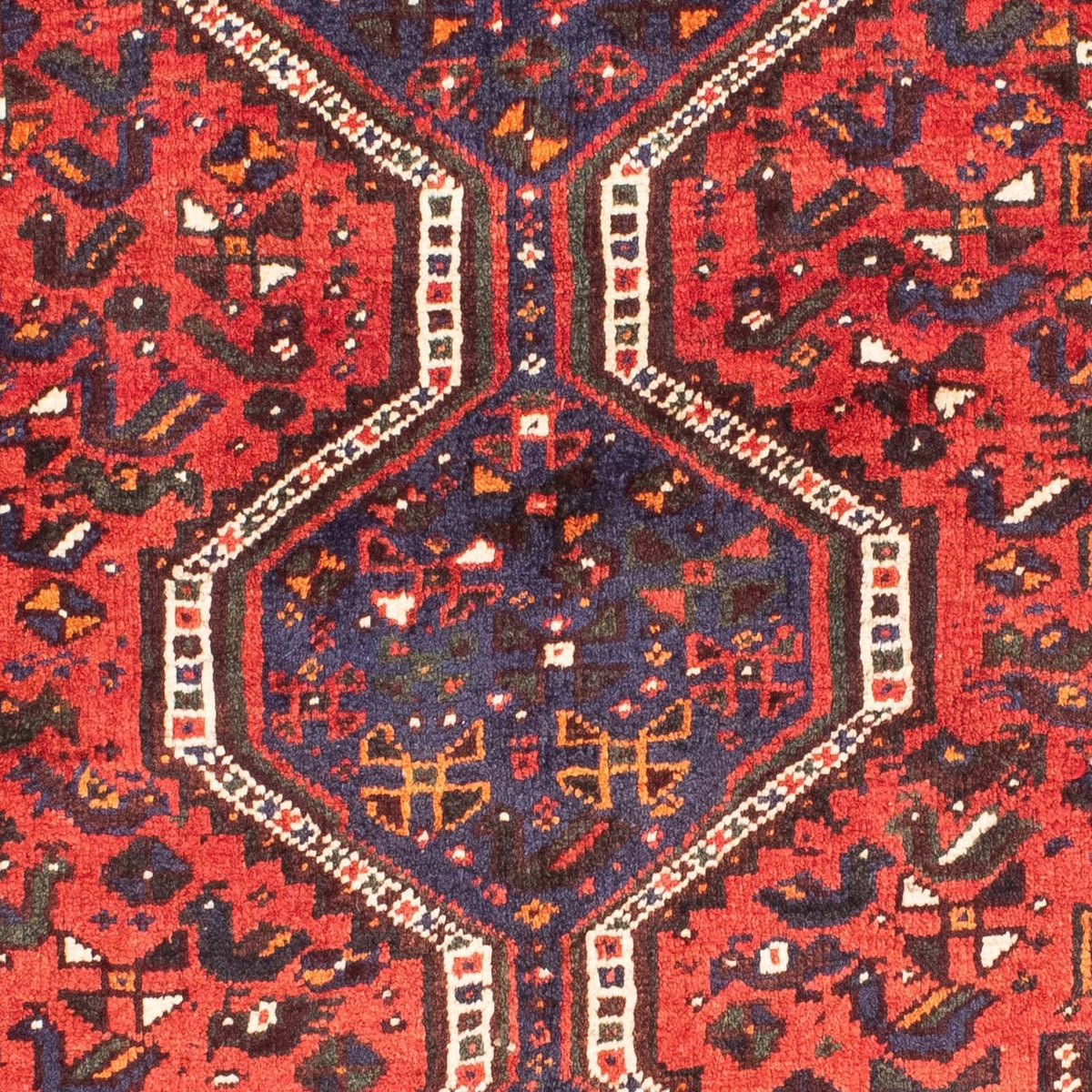 Tapis persan - Nomadic - 163 x 110 cm - rouge foncé
