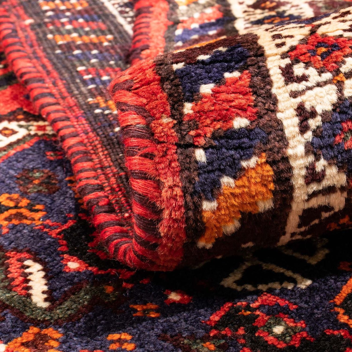 Tapis persan - Nomadic - 163 x 110 cm - rouge foncé