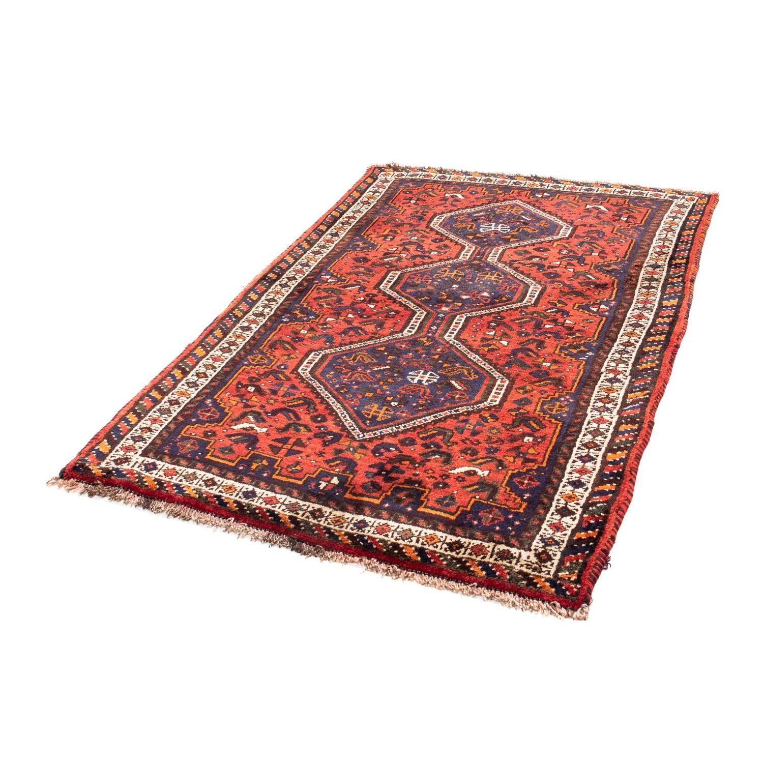 Tapis persan - Nomadic - 163 x 110 cm - rouge foncé