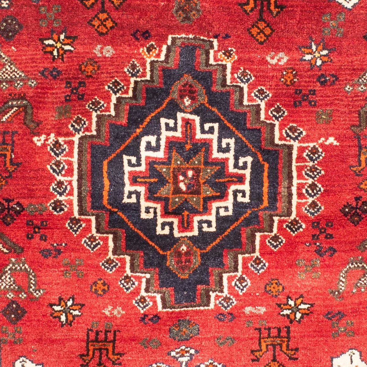 Tapis persan - Nomadic - 162 x 118 cm - rouge foncé