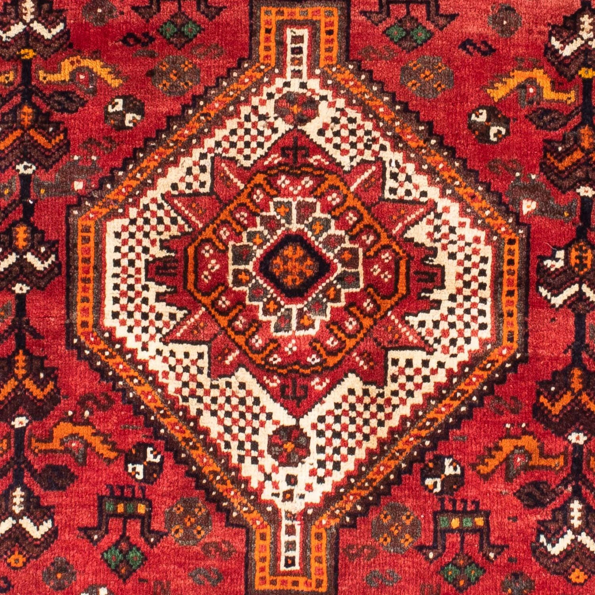 Tapis persan - Nomadic - 160 x 106 cm - rouge foncé