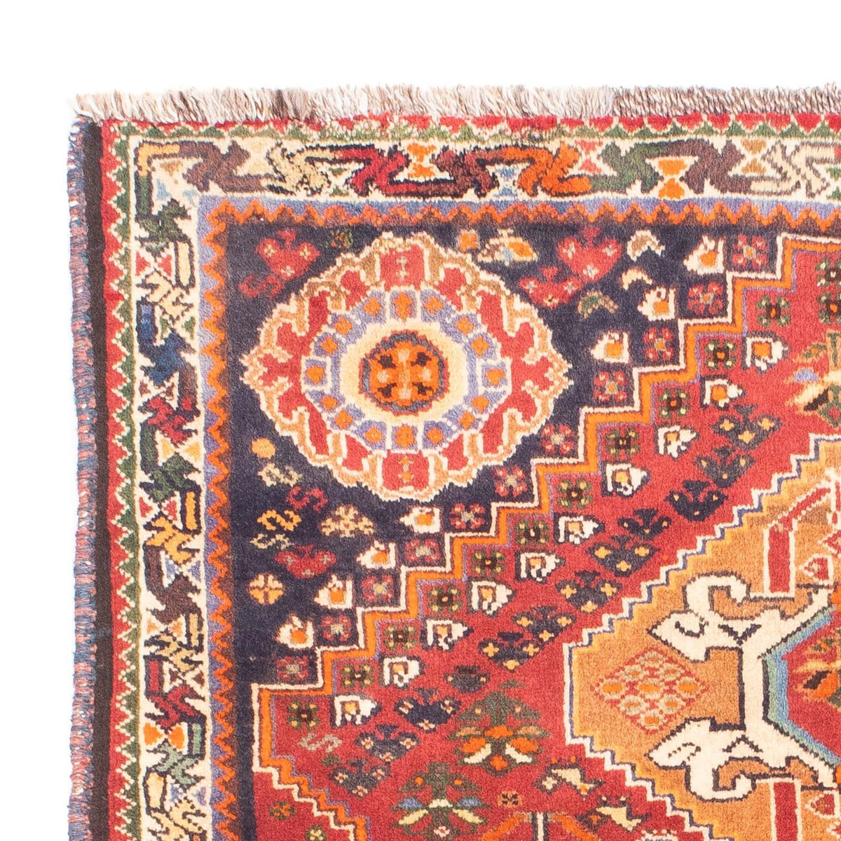 Tapis persan - Nomadic - 143 x 110 cm - rouge foncé