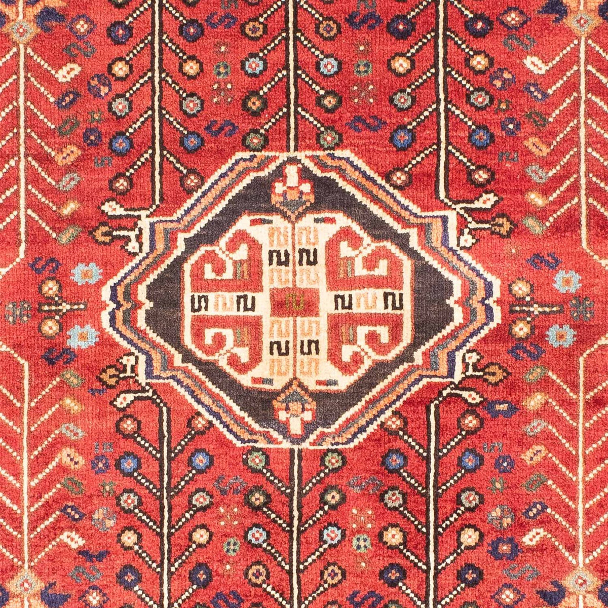 Tapis persan - Nomadic - 162 x 127 cm - rouge