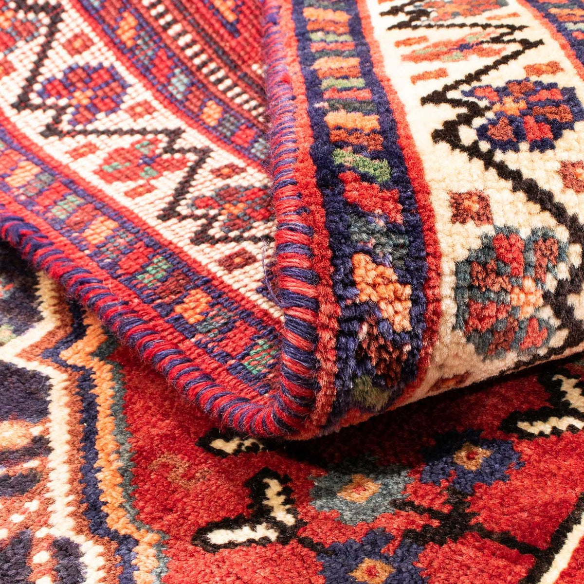 Tapis persan - Nomadic - 162 x 127 cm - rouge