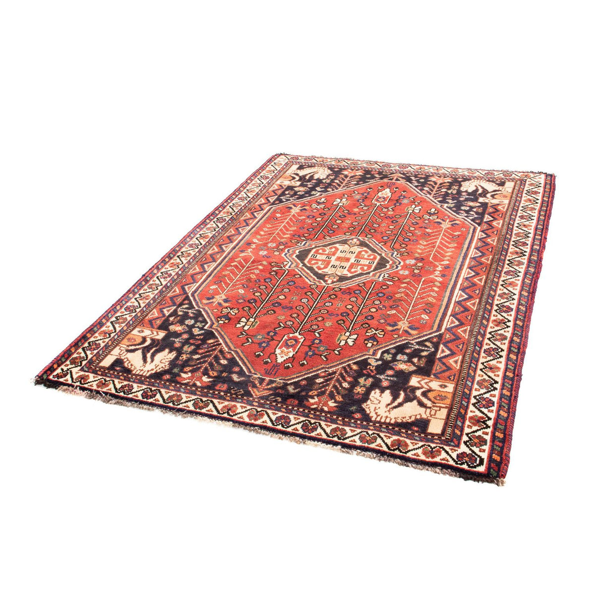 Tapis persan - Nomadic - 162 x 127 cm - rouge