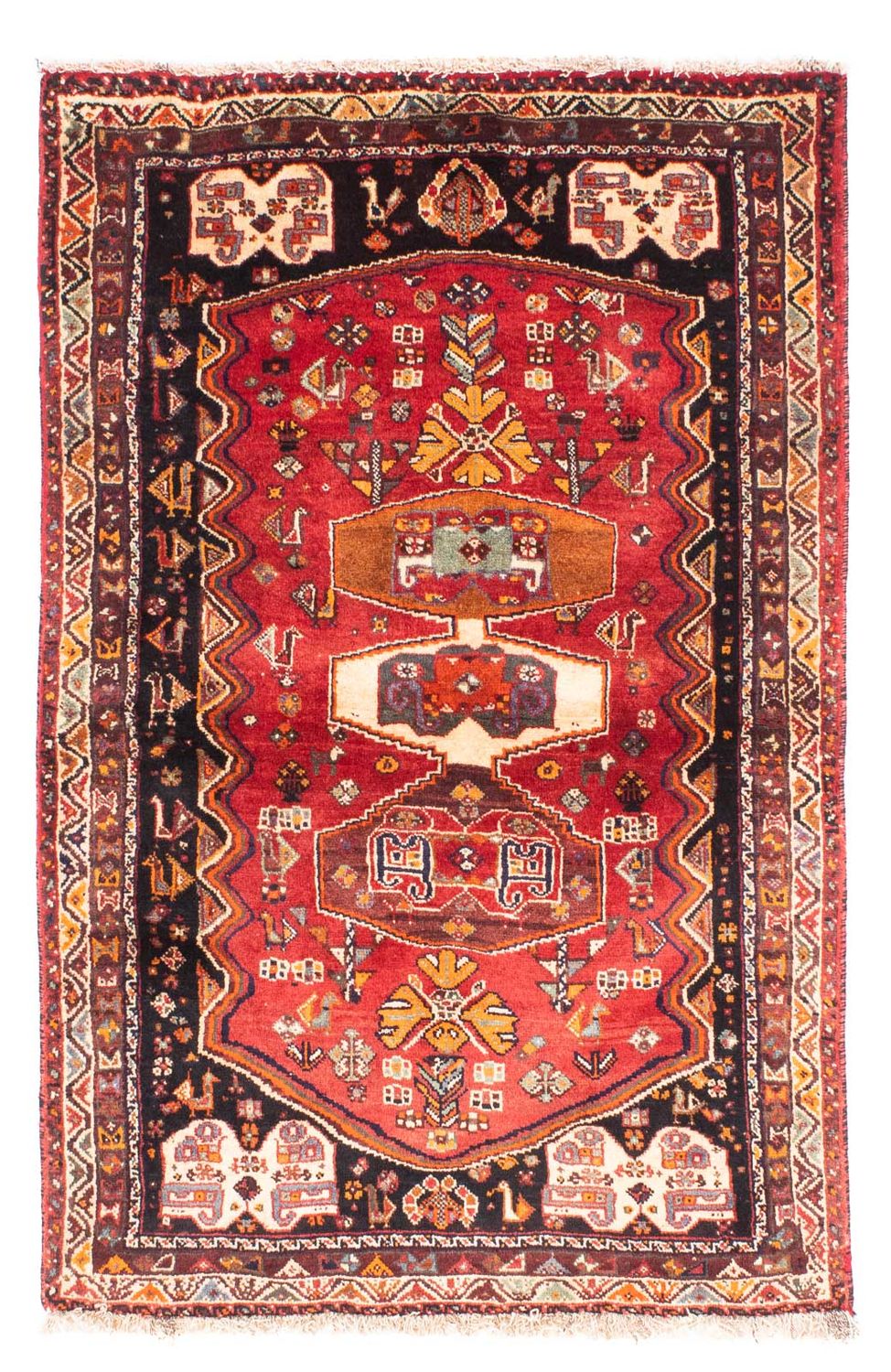Tapis persan - Nomadic - 160 x 105 cm - rouge