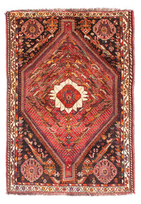 Tapis persan - Nomadic - 156 x 112 cm - rouge foncé