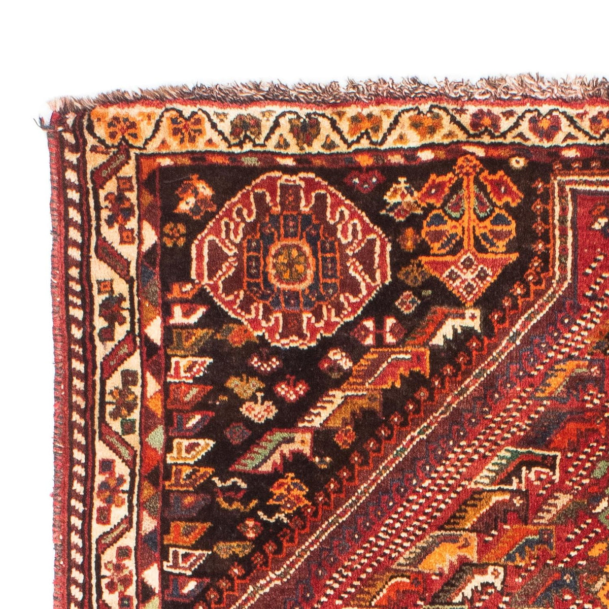 Tapis persan - Nomadic - 156 x 112 cm - rouge foncé