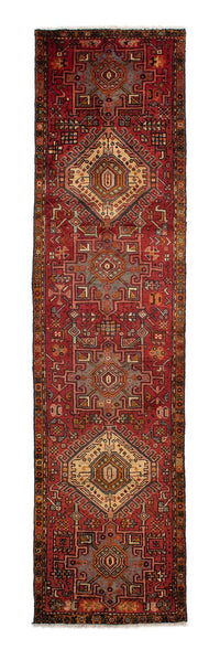 Tapis de couloir Tapis persan - Nomadic - 310 x 75 cm - rouge foncé