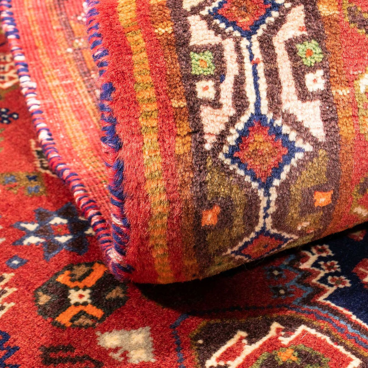 Tapis persan - Nomadic - 170 x 105 cm - rouge foncé