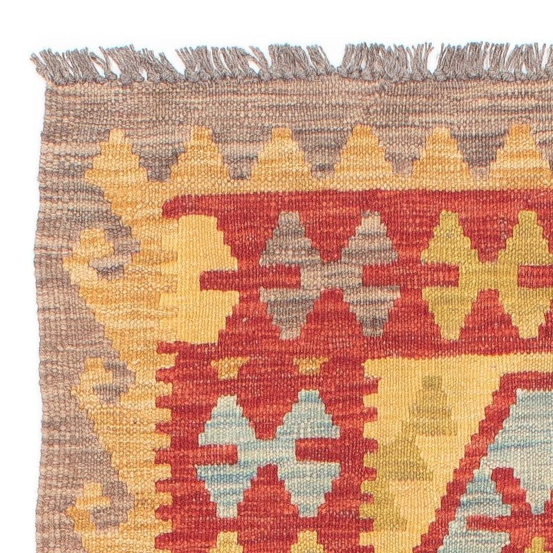 Tapis de couloir Tapis Kelim - Splash - 199 x 65 cm - rouge