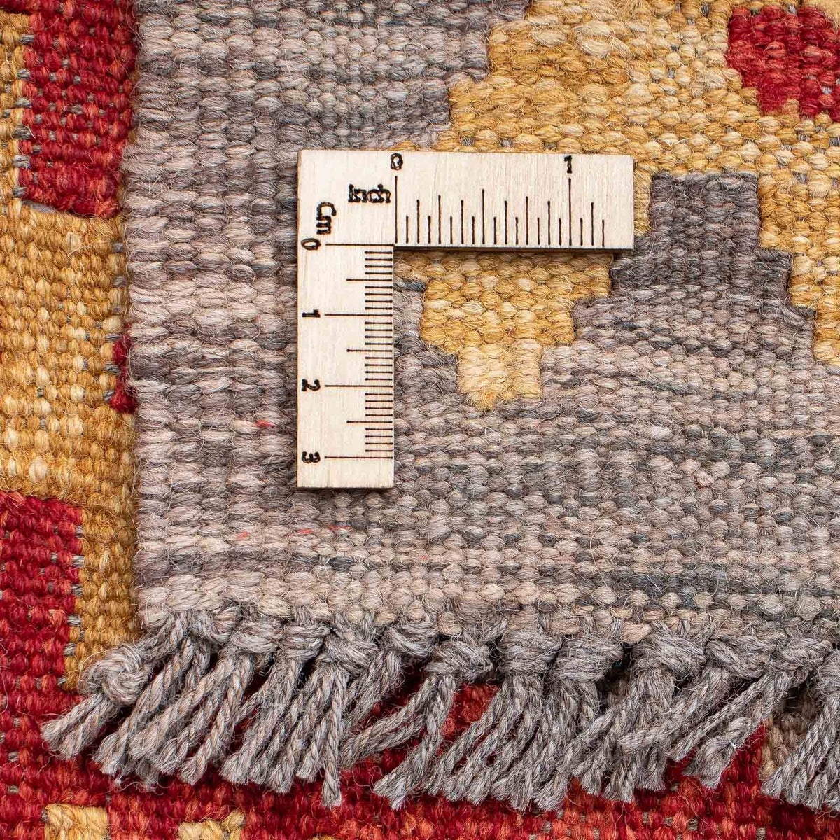 Tapis de couloir Tapis Kelim - Splash - 199 x 65 cm - rouge