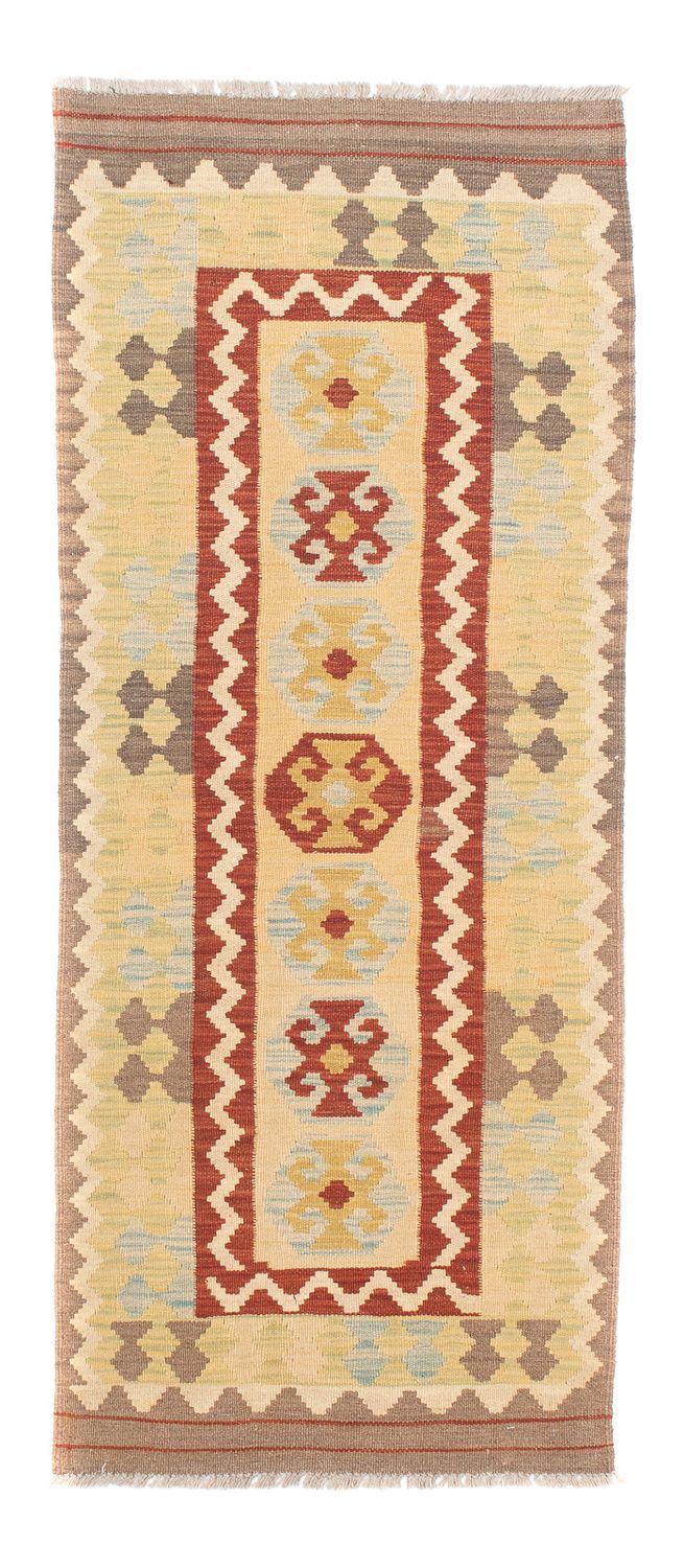 Tapis de couloir Tapis Kelim - Splash - 193 x 63 cm - beige