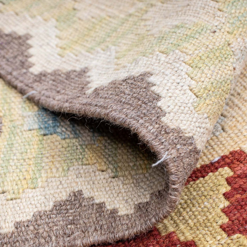 Tapis de couloir Tapis Kelim - Splash - 193 x 63 cm - beige