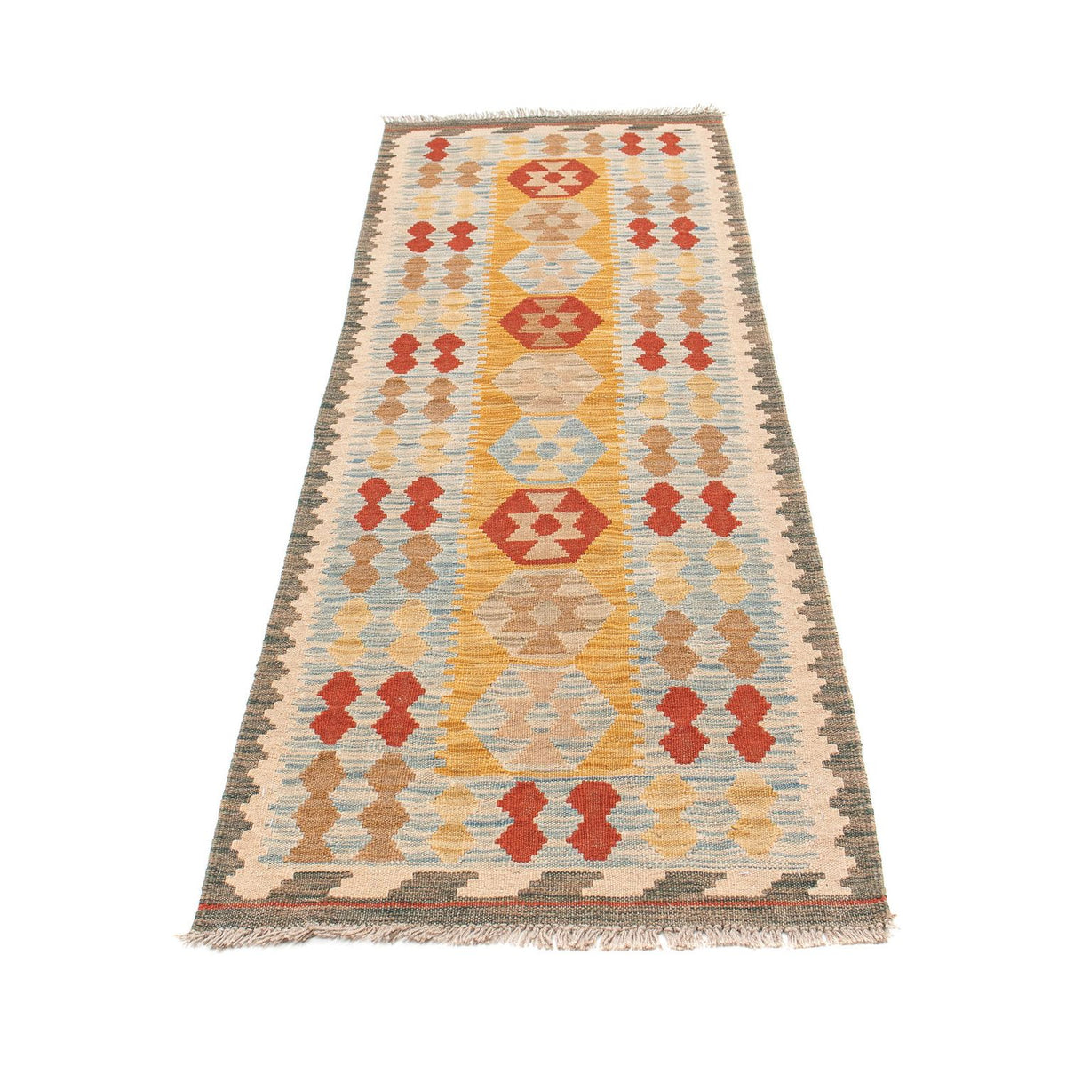 Tapis de couloir Tapis Kelim - Splash - 212 x 65 cm - multicolore