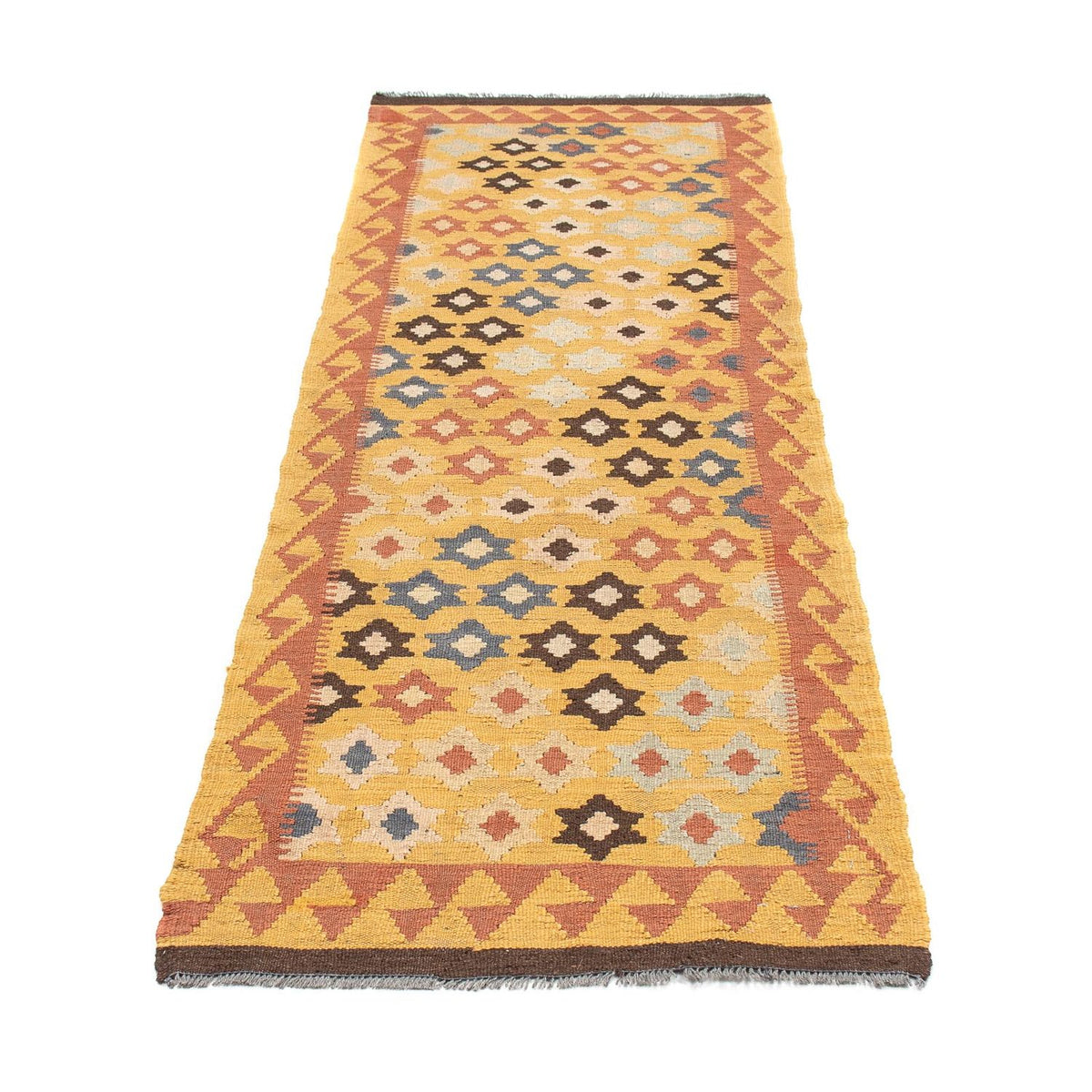 Tapis de couloir Tapis Kelim - Splash - 210 x 64 cm - multicolore