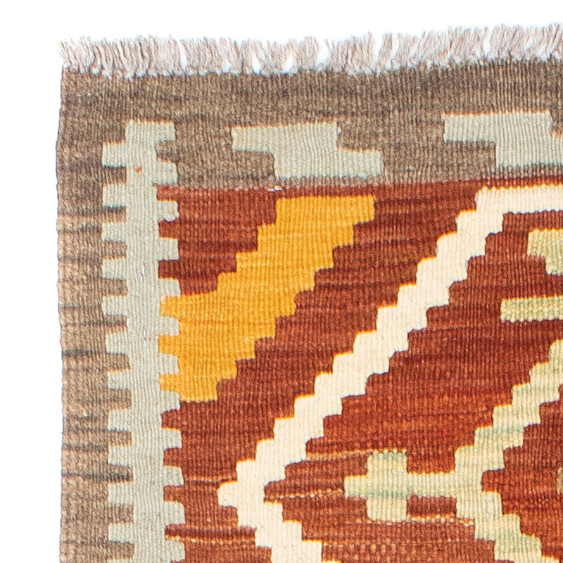 Tapis de couloir Tapis Kelim - Oriental - 205 x 71 cm - rouille