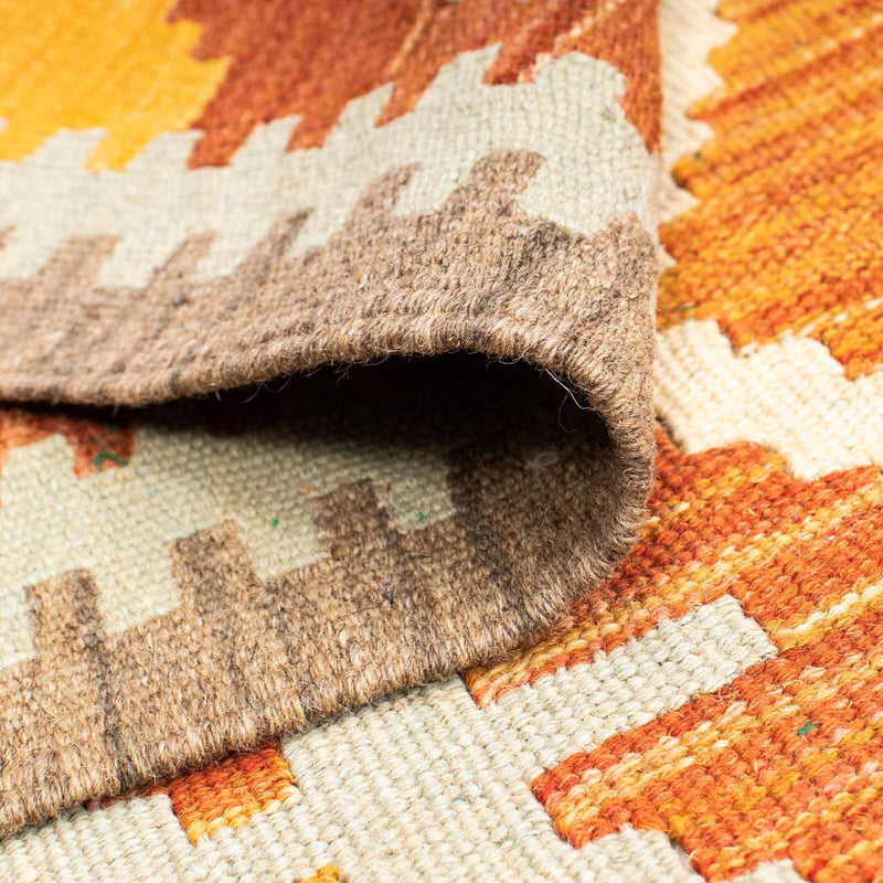 Tapis de couloir Tapis Kelim - Oriental - 205 x 71 cm - rouille