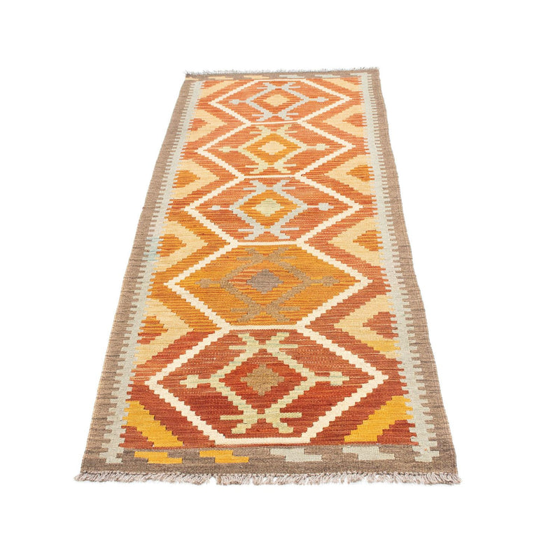 Tapis de couloir Tapis Kelim - Oriental - 205 x 71 cm - rouille