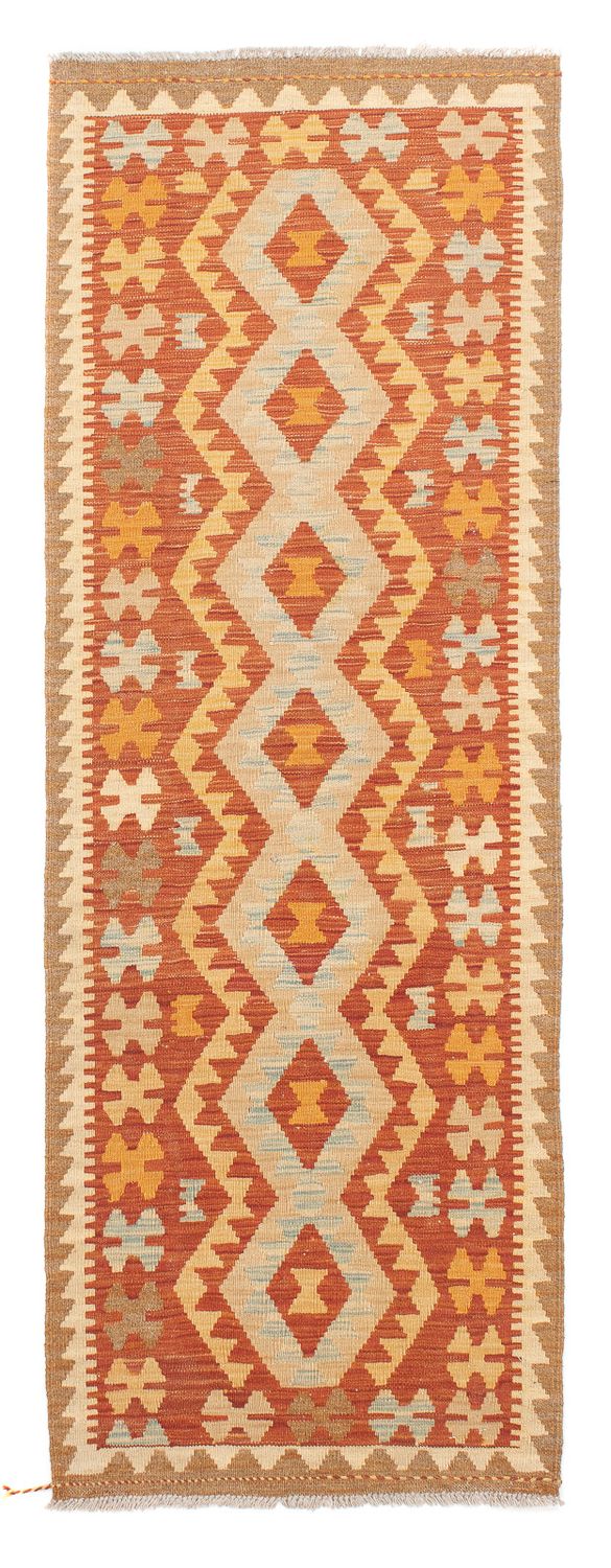 Tapis de couloir Tapis Kelim - Splash - 200 x 62 cm - rouille