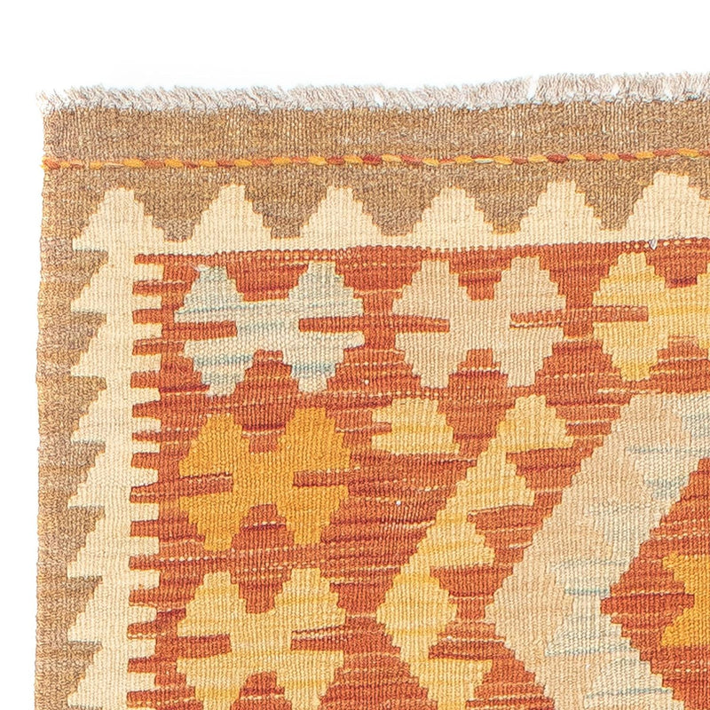 Tapis de couloir Tapis Kelim - Splash - 200 x 62 cm - rouille