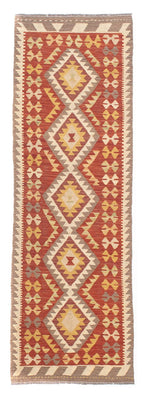 Tapis de couloir Tapis Kelim - Splash - 200 x 66 cm - rouge