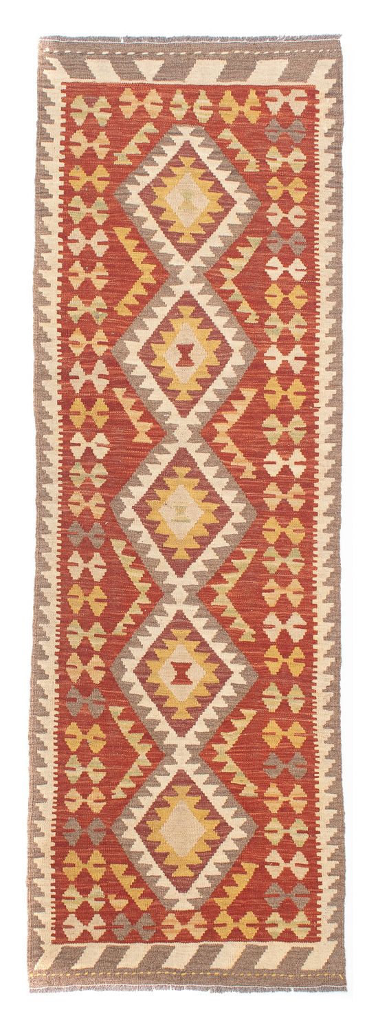 Tapis de couloir Tapis Kelim - Splash - 200 x 66 cm - rouge