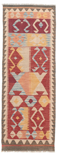 Tapis de couloir Tapis Kelim - Splash - 203 x 69 cm - multicolore