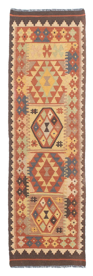 Tapis de couloir Tapis Kelim - Splash - 204 x 59 cm - multicolore