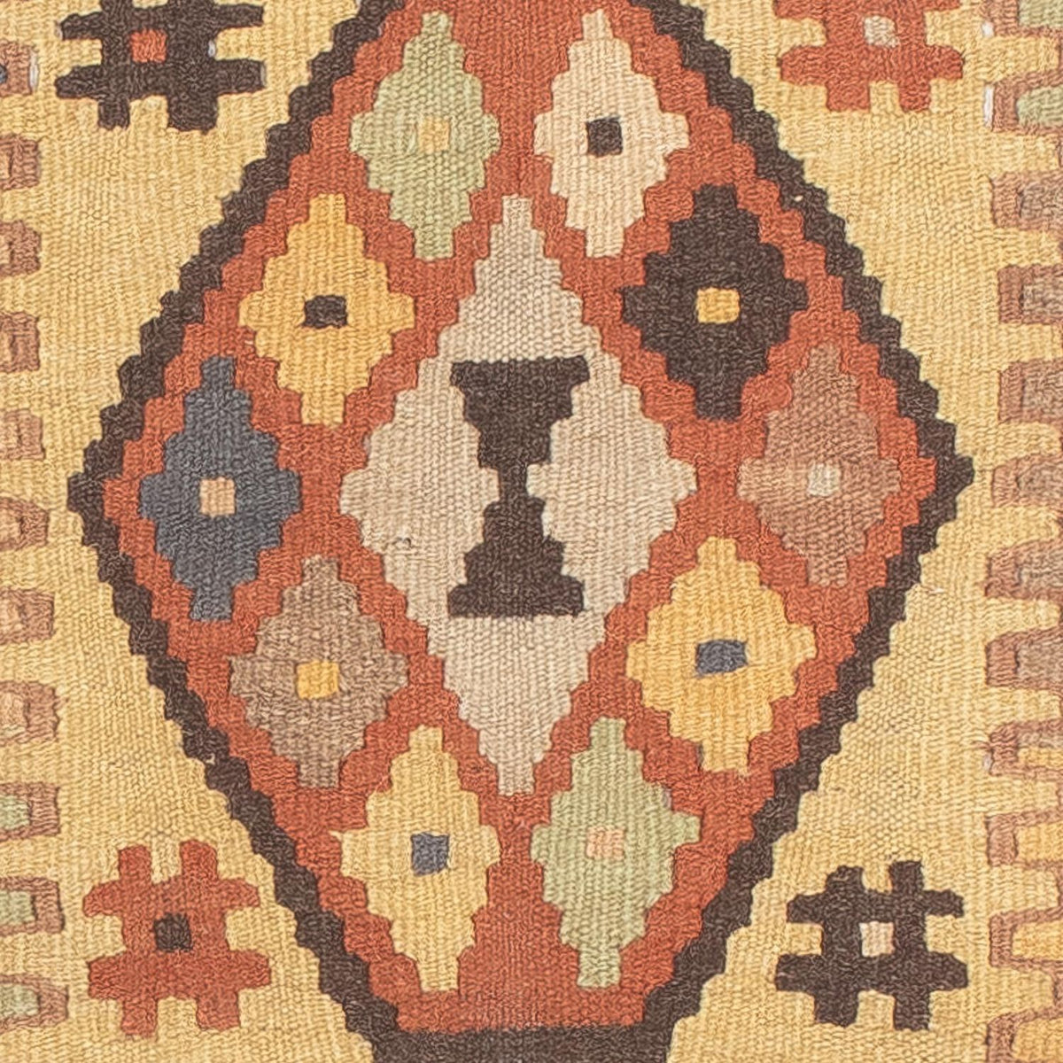 Tapis de couloir Tapis Kelim - Splash - 204 x 59 cm - multicolore