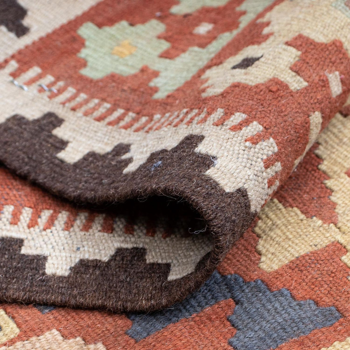 Tapis de couloir Tapis Kelim - Splash - 204 x 59 cm - multicolore