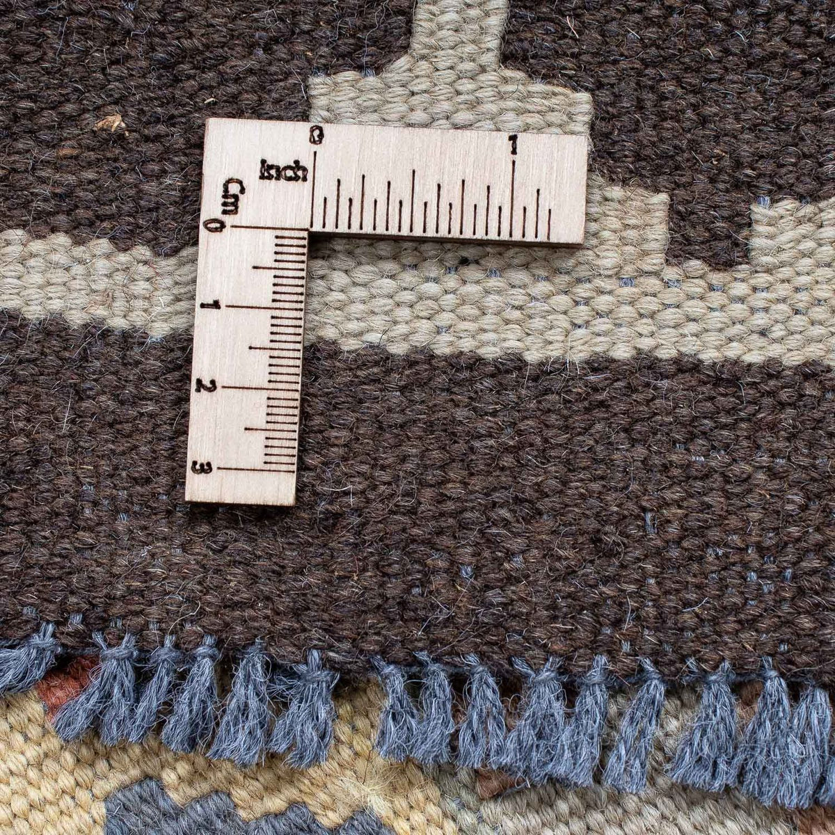 Tapis de couloir Tapis Kelim - Splash - 198 x 63 cm - beige