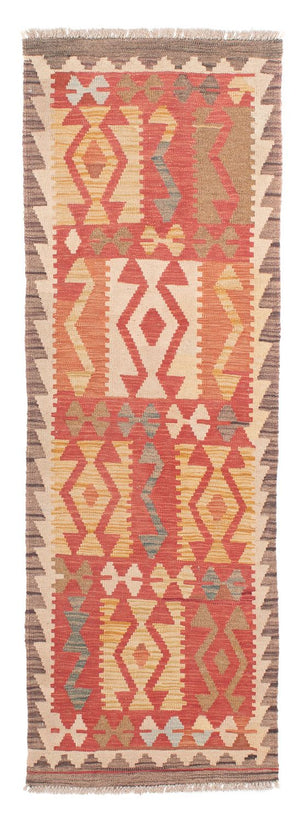 Tapis de couloir Tapis Kelim - Splash - 186 x 68 cm - rouge