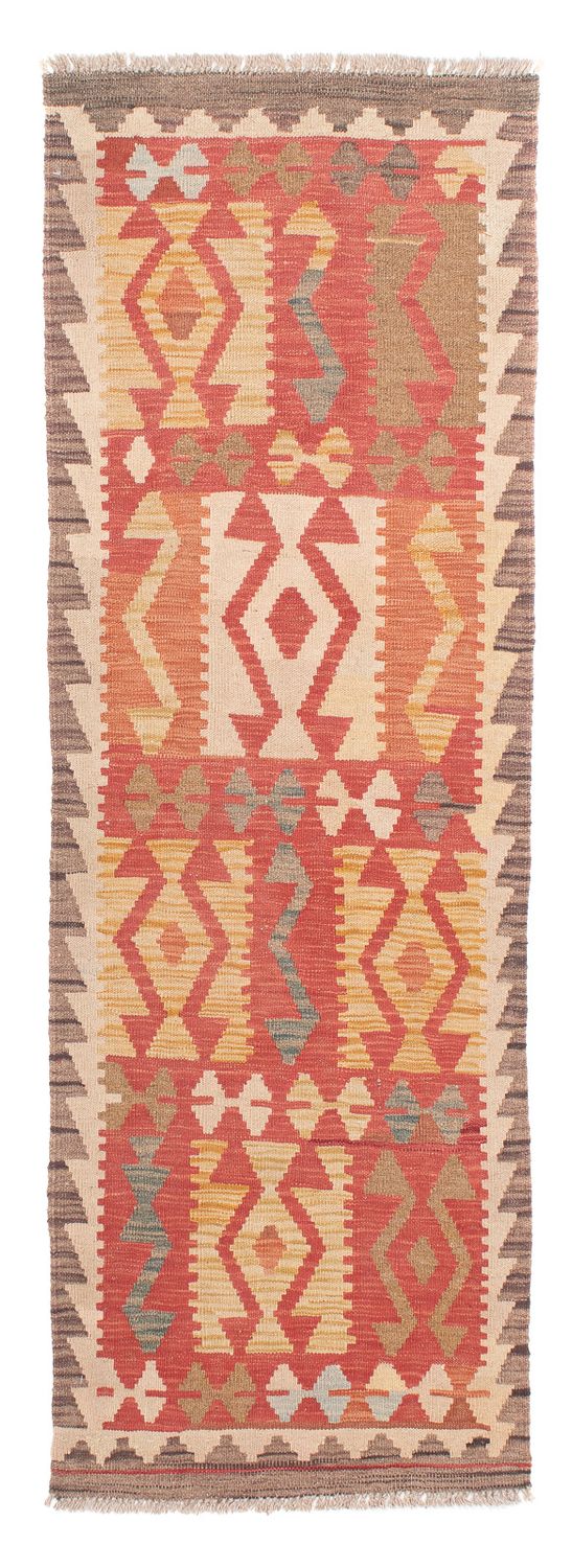 Tapis de couloir Tapis Kelim - Splash - 186 x 68 cm - rouge