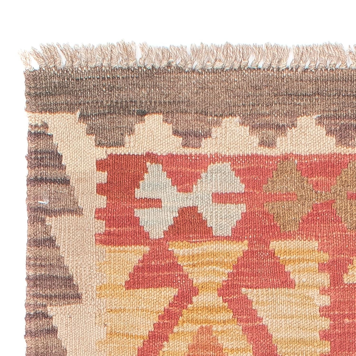 Tapis de couloir Tapis Kelim - Splash - 186 x 68 cm - rouge
