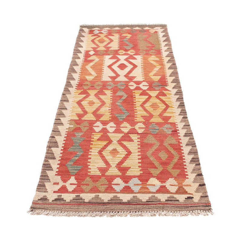 Tapis de couloir Tapis Kelim - Splash - 186 x 68 cm - rouge
