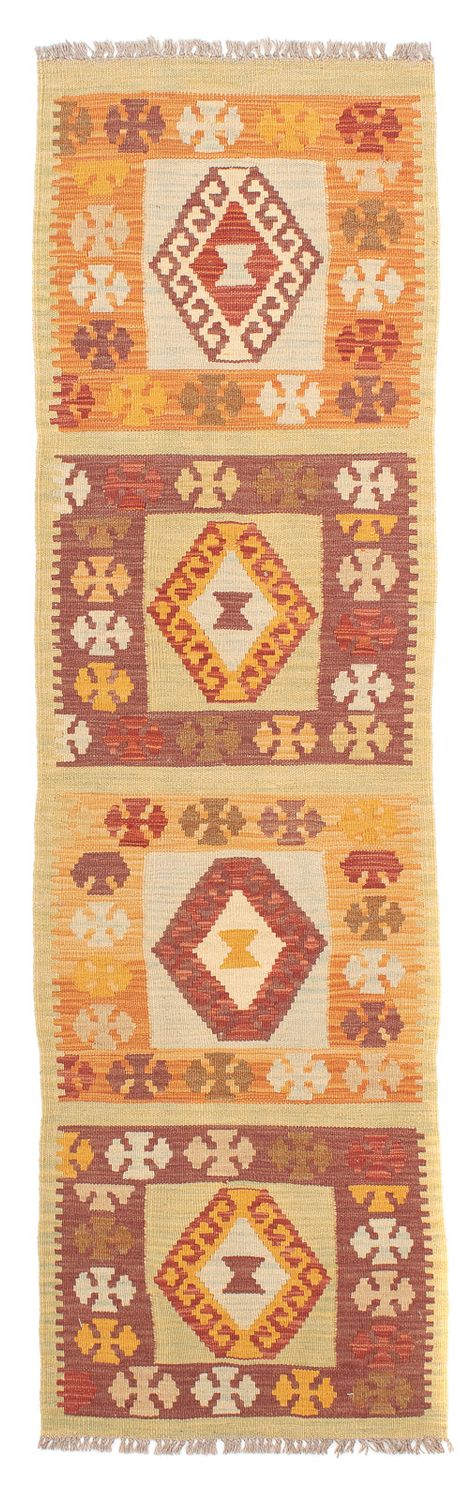 Tapis de couloir Tapis Kelim - Splash - 194 x 48 cm - multicolore