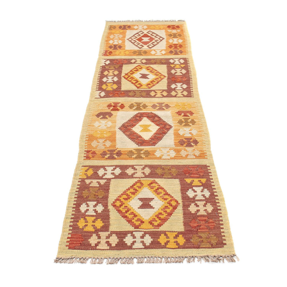 Tapis de couloir Tapis Kelim - Splash - 194 x 48 cm - multicolore