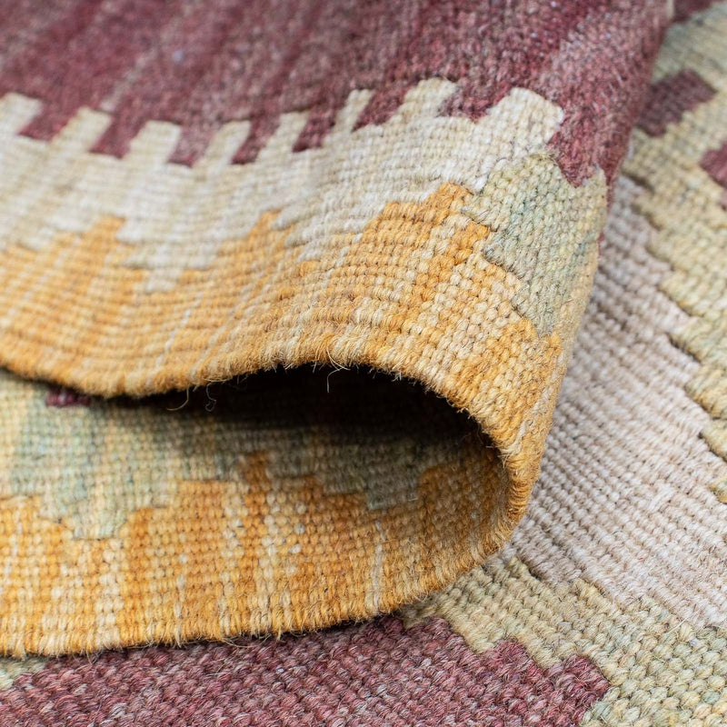 Tapis de couloir Tapis Kelim - Splash - 191 x 52 cm - or
