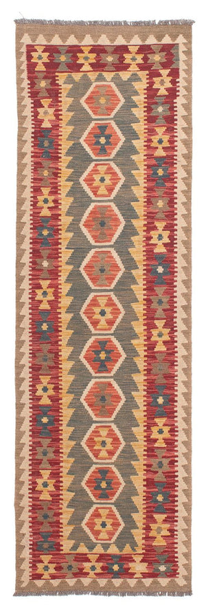 Tapis de couloir Tapis Kelim - Splash - 211 x 63 cm - multicolore