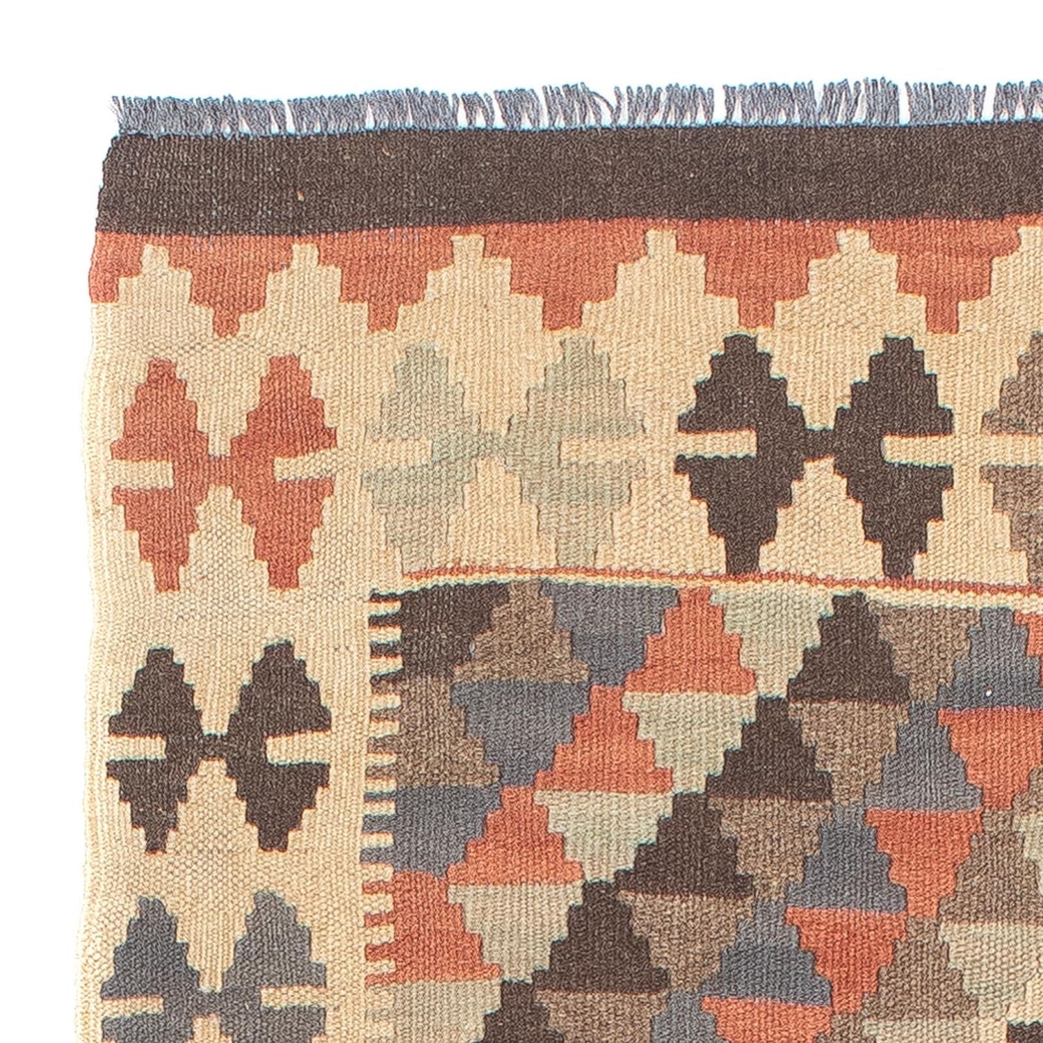 Tapis de couloir Tapis Kelim - Splash - 173 x 70 cm - marron clair