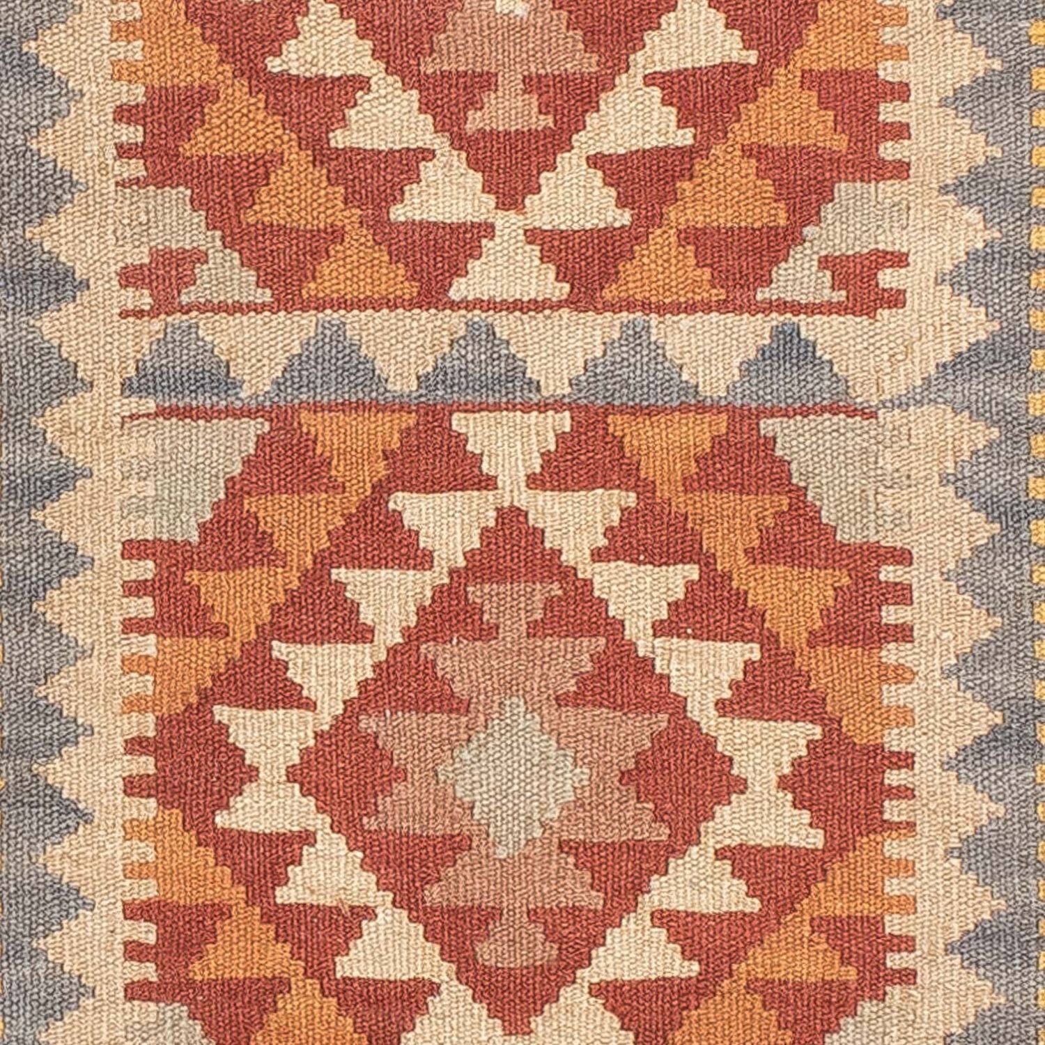 Tapis de couloir Tapis Kelim - Splash - 197 x 62 cm - multicolore