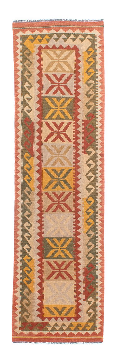 Tapis de couloir Tapis Kelim - Splash - 306 x 82 cm - rouge clair