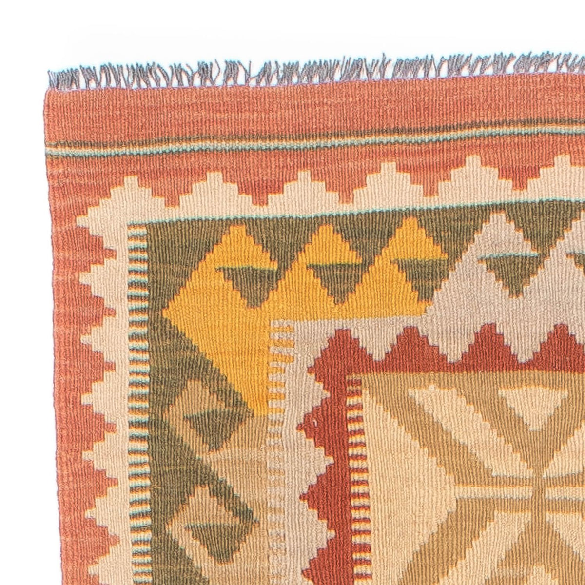 Tapis de couloir Tapis Kelim - Splash - 306 x 82 cm - rouge clair