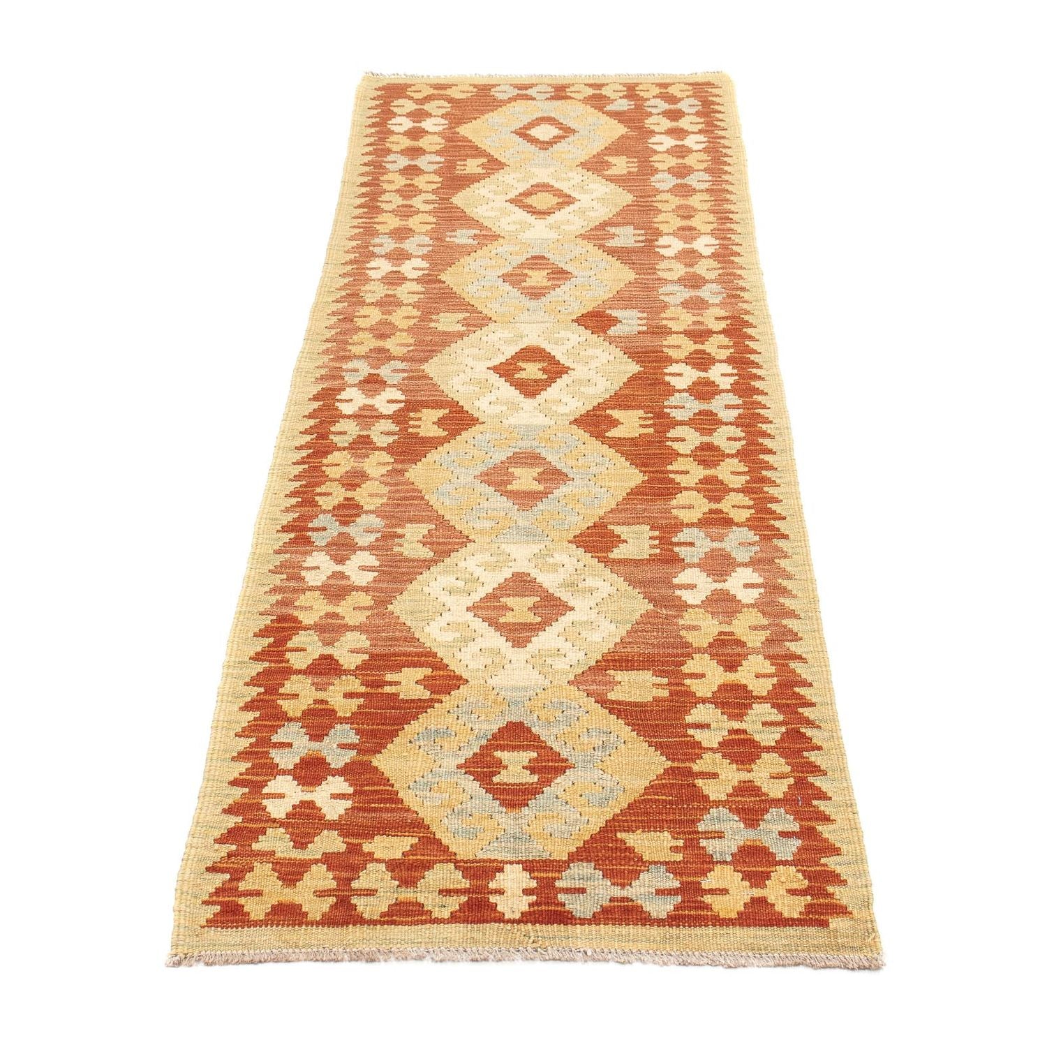 Tapis de couloir Tapis Kelim - Splash - 198 x 61 cm - multicolore