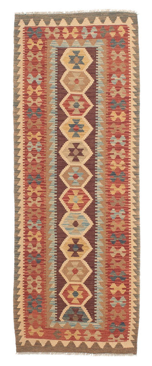 Tapis de couloir Tapis Kelim - Splash - 200 x 67 cm - multicolore