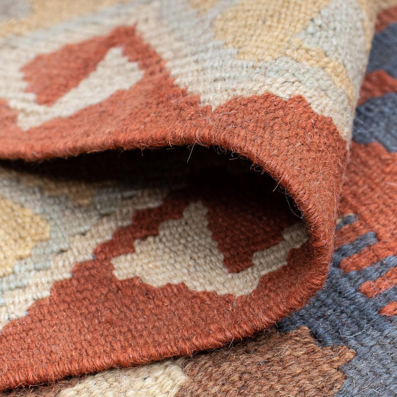 Tapis de couloir Tapis Kelim - Splash - 182 x 61 cm - rouille