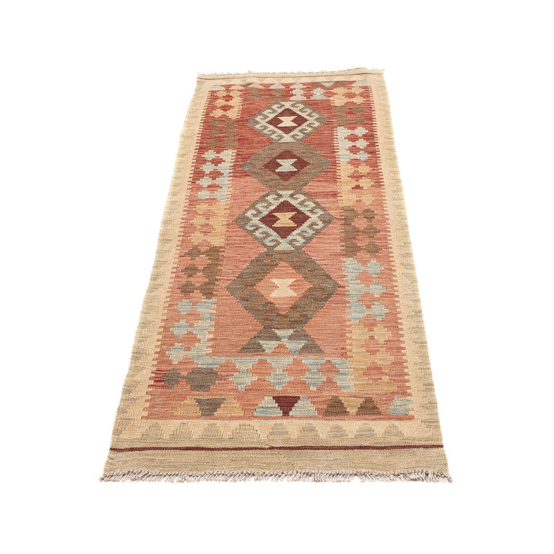 Tapis de couloir Tapis Kelim - Splash - 202 x 67 cm - rouge clair