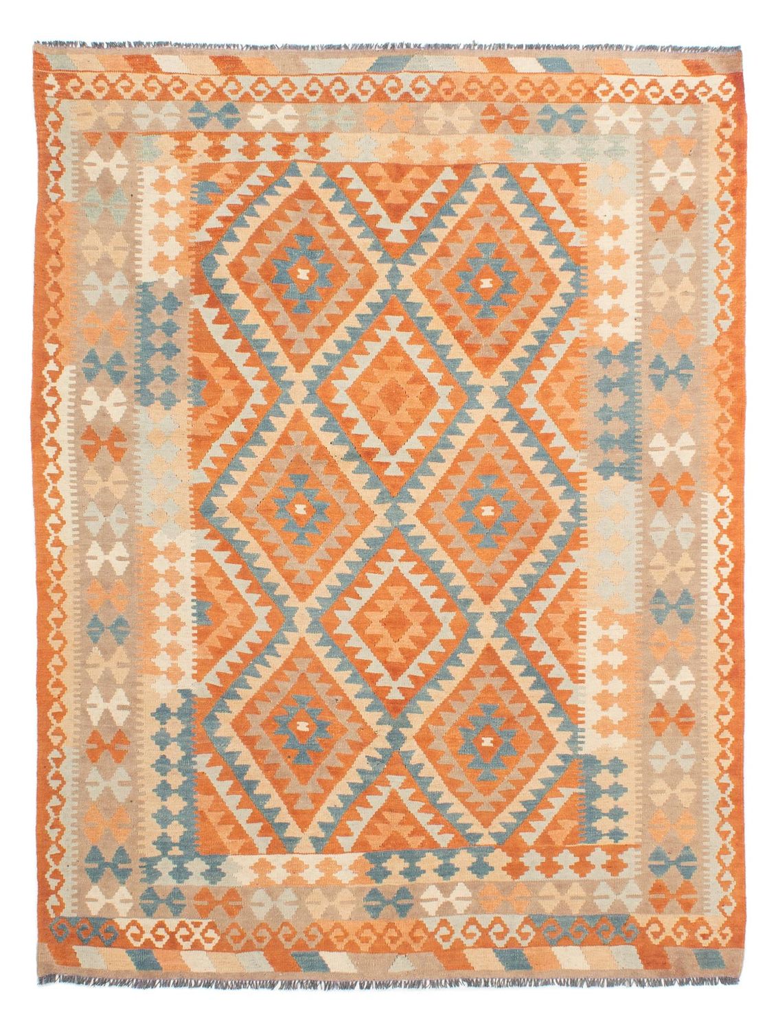 Tapis Kelim - Splash - 214 x 159 cm - multicolore