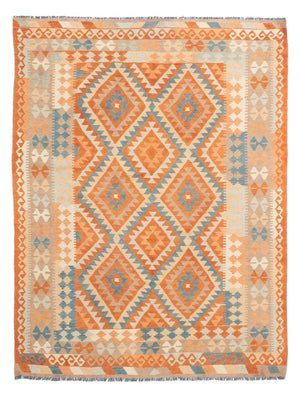 Tapis Kelim - Splash - 214 x 159 cm - multicolore